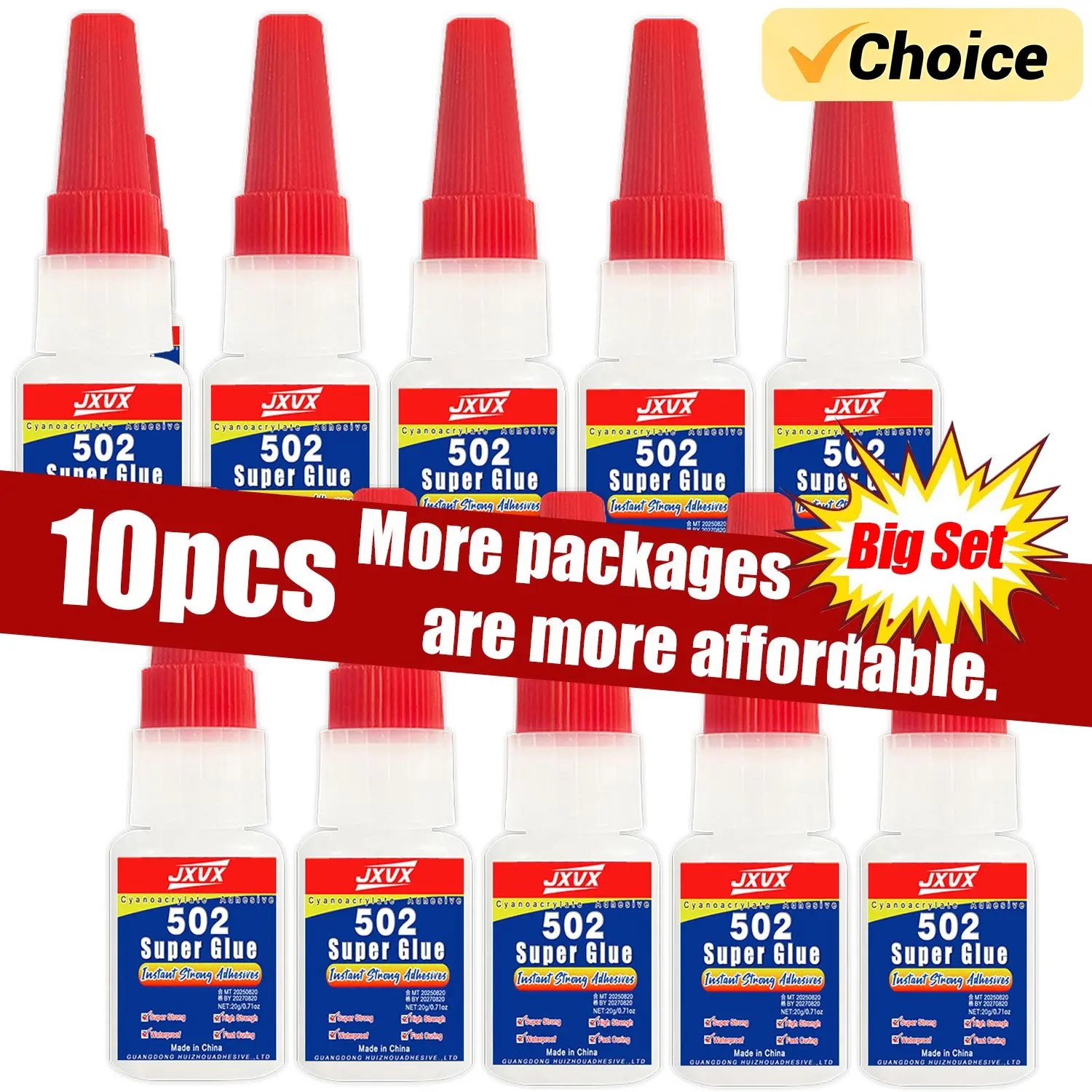 กาวพลาสติก 502 ชนิดพิเศษ 1-10 ชิ้น กาวพลาสติกชนิดพิเศษสำหรับงานมืออาชีพ ติดแน่น แห้งเร็ว ไร้กลิ่น ติดทนนาน สำหรับของเล่นและของพลาสติก  กาวไซยาโนอะคริเลตใส 1