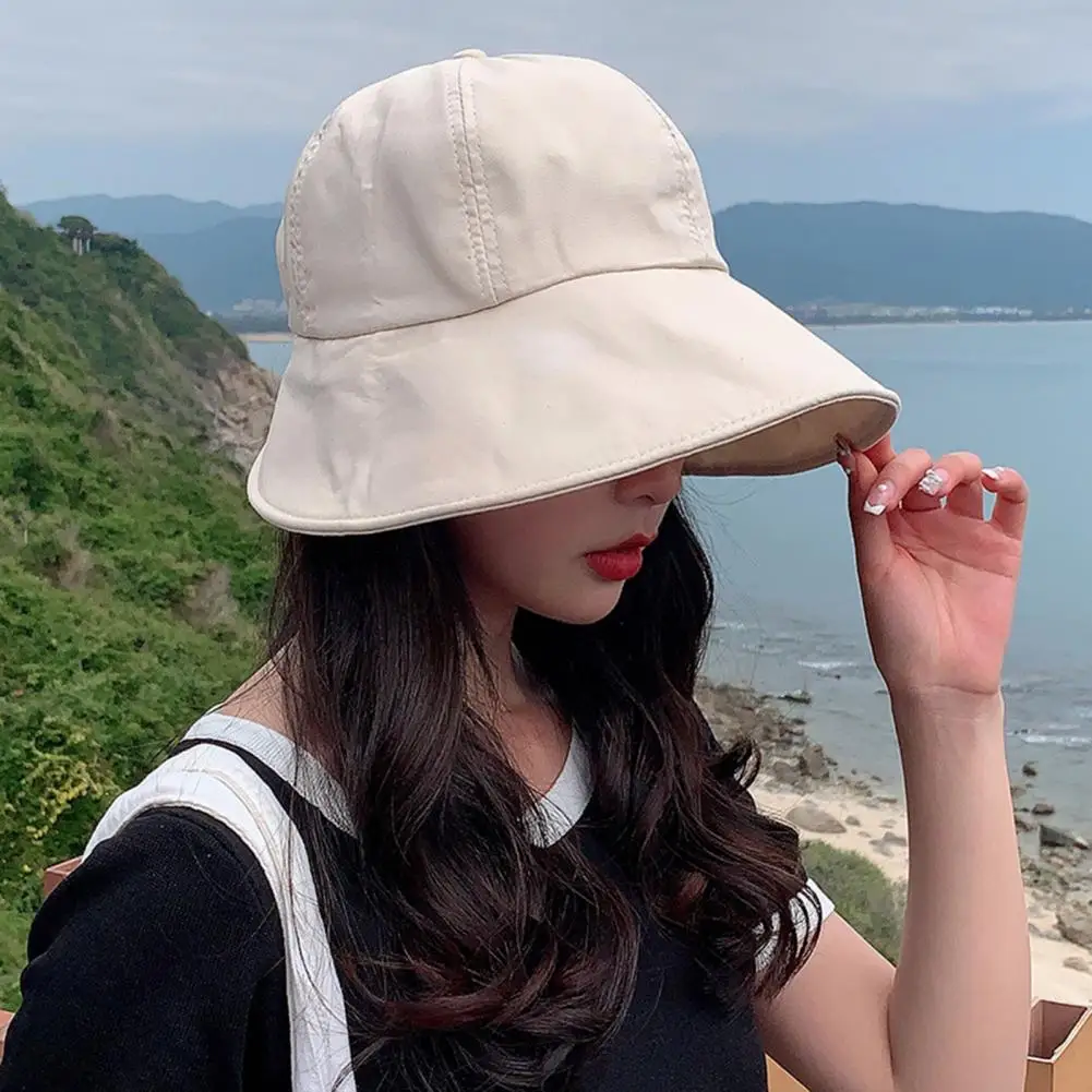 

Uv Protection Sun Hat Face Sun Hat Stylish Sun Protection Hat for Women Wide Brim Foldable Fisherman Cap with Anti-uv for Beach