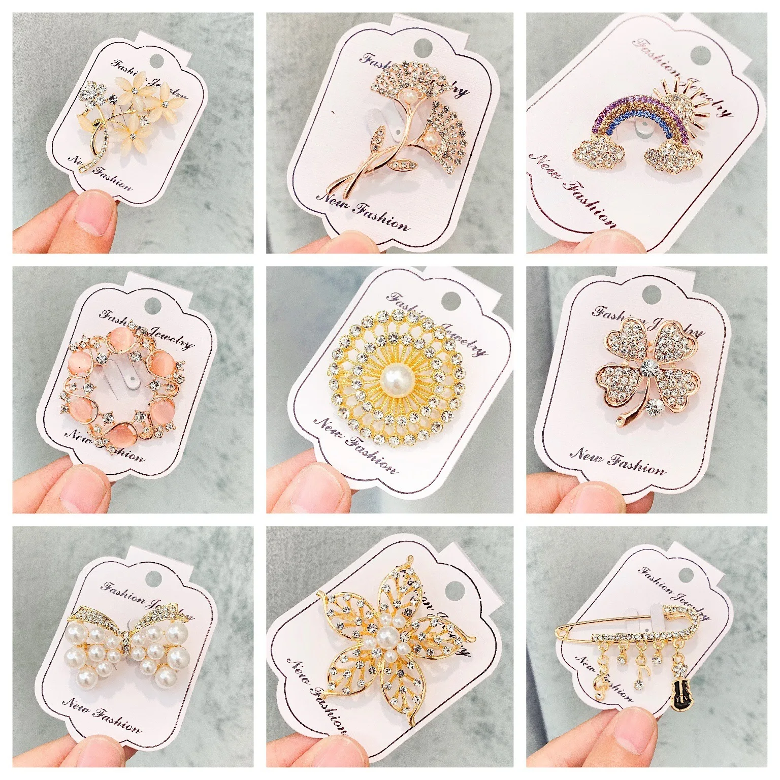 럭셔리 크리스탈 브로치, 럭셔리 빈티지 기하학적 브로치 핀 정장 의류 보석 장식 다기능 노출 방지 브로치 