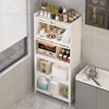 Multifunctional Floor Kitchen Cabinets Rack Cupboard Simple Kitchen Cabinet Locker Multi-layer Storage Cabinet with Door Rack U 2