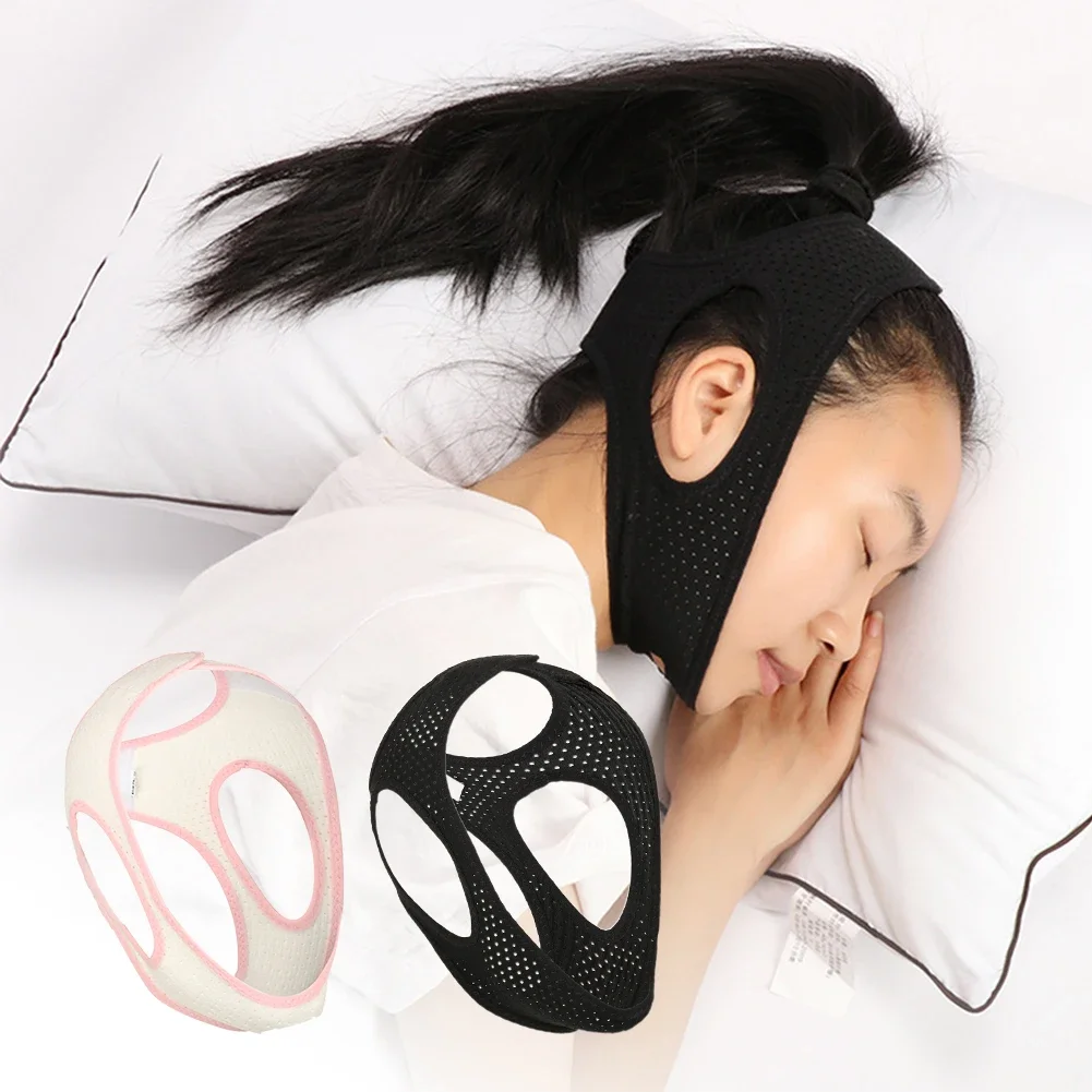 Stop Snoring Mask Anti Snore Strap Nasal Sleeping Snoring Belt Snore Headband Sleep Apnea Chin Jaw Support Strap For Men Women Stop Snoring Anti Snoring Band Anti Snoring Belt
