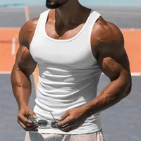 2024 New Men's Pure Cotton Tight Vest Casual Sports Tank Tops Middle-aged Sleeveless Basic Tops Quick Drying Bodybuilding Vest
