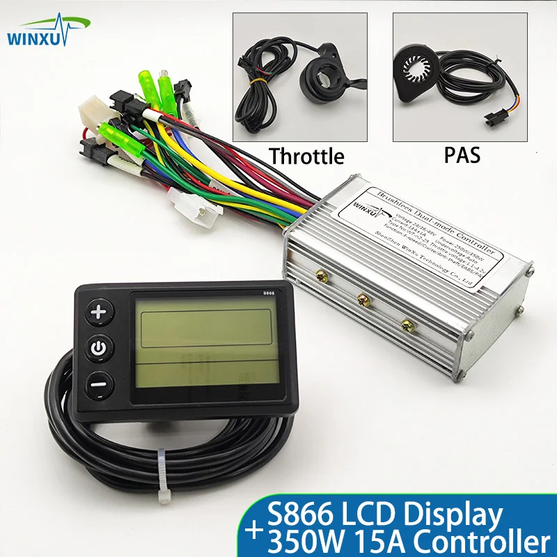 Mrisata 電動LCD、電動 S866 LCDディスプレイメーター 24V 36V 48V コントロールパネル プラグ付き ブラ
