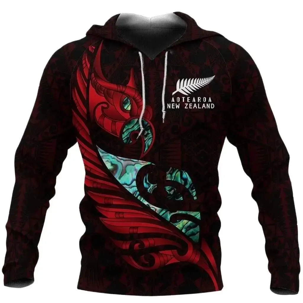 thumbnail image 1 of Sudadera con capucha para hombre, estampado 3D de Nueva Zelanda, moda urbana, manga larga, estilo Y2K, sudadera de gran tamaño para exteriores, 6XL, 1 of 5