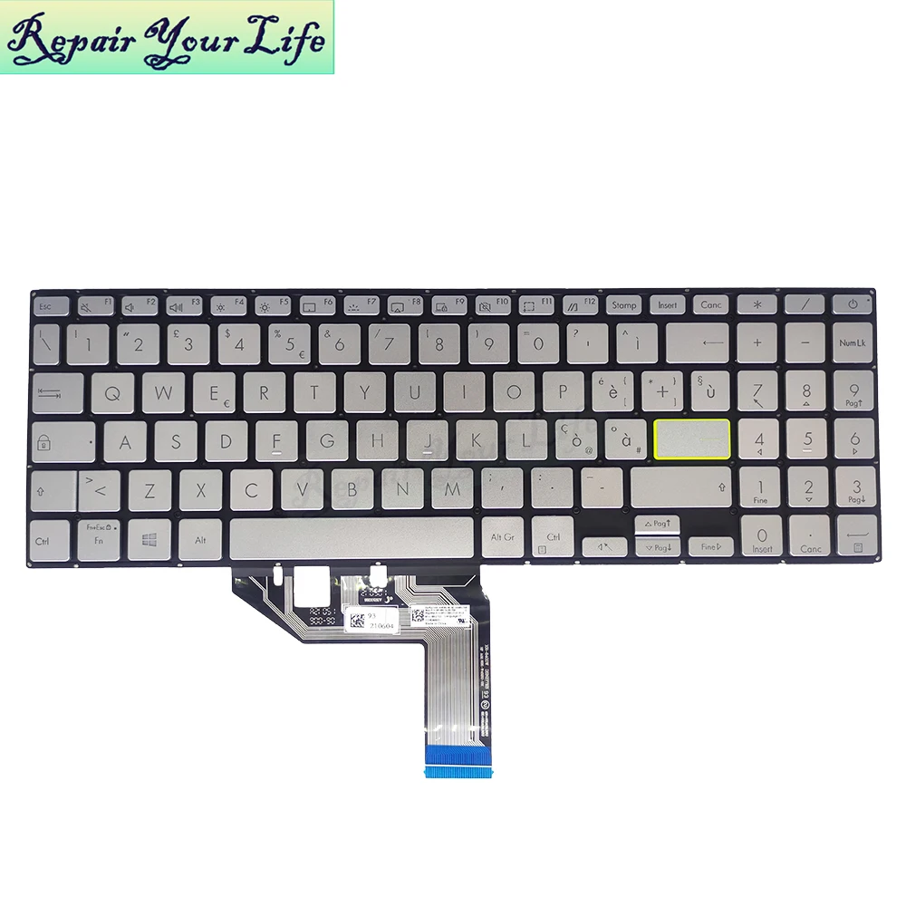 Original Eua Inglês Ele Italiano Teclado Retroiluminado para Asus Vivobook 15 X513 M513 X513e X513ea X513ep X513eq X513ia X513ua Novo - Imagem 2