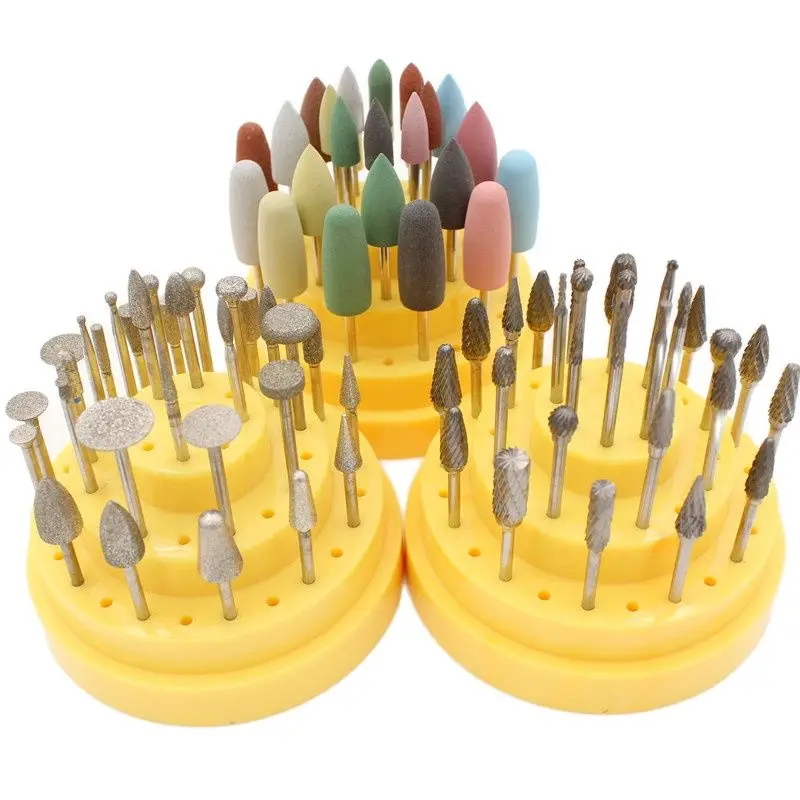 

Free Shipping Dental Silicon Rubber Polishing Grinding Head Kit with Plastic Placement Box Teeth Polish Material Set Rotary Tool