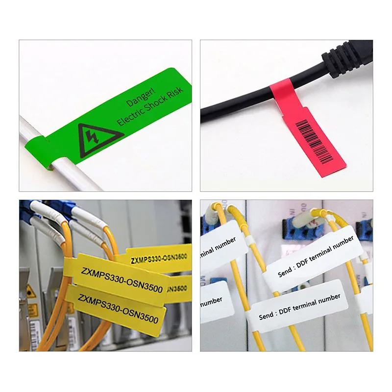 A4 Self-Adhesive Label Cable Tags Wire Marking Network Waterproof Laser Printer Sticker Organizer Cable Labels 150Pcs/5 Sheets