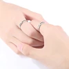 2Pieces Women Simple Joint Wedding Band Rings For Women Girls Personalised Engagement Ring Valentine's Day Gift US 8.5/7 5