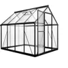 6x7.5 FT Greenhouse, Polycarbonate Greenhouse with Quick Setup Structure and Roof Vent, Aluminum Large Walk-in Greenhouse 1