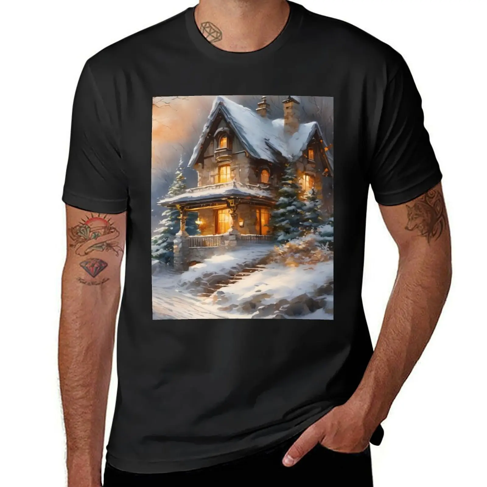

Warm Winter House T-Shirt new edition oversized vintage clothes mens funny t shirts