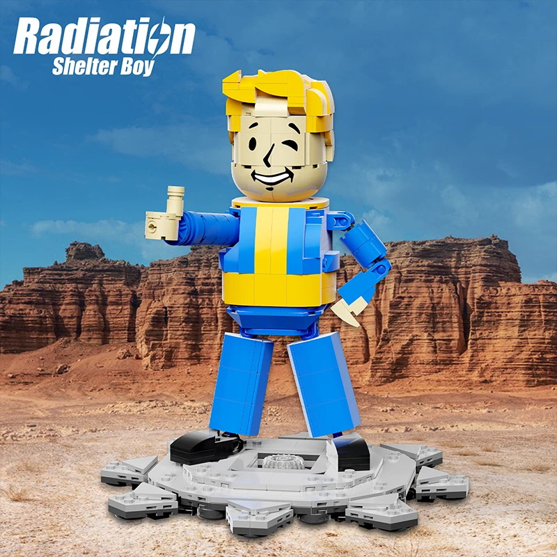 621PCS Ideas Fallout Vault Boy MOC Shelter Boy Building Block Popular Movie Series Action Model For Kids Christmas Birthday Gift 2