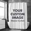Custom Shower Curtain Cartoon Animal Landscape Bathroom Curtains Customized Photo Polyester Bath Decor with Hooks Personalise 1