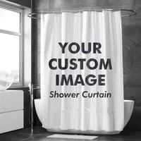 Custom Shower Curtain Cartoon Animal Landscape Bathroom Curtains Customized Photo Polyester Bath Decor with Hooks Personalise 1