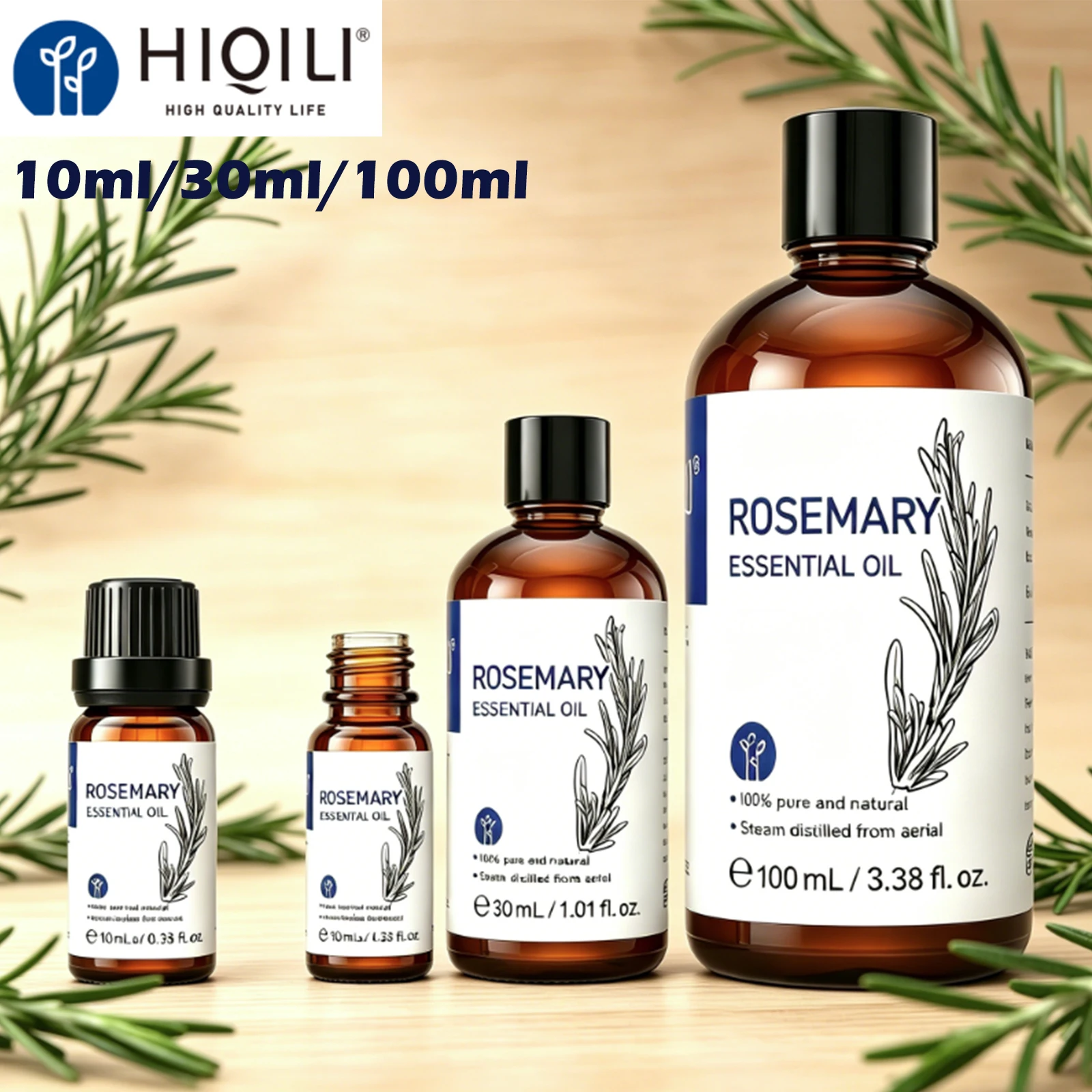 HIQILI Huile essentielle avec compte-gouttes