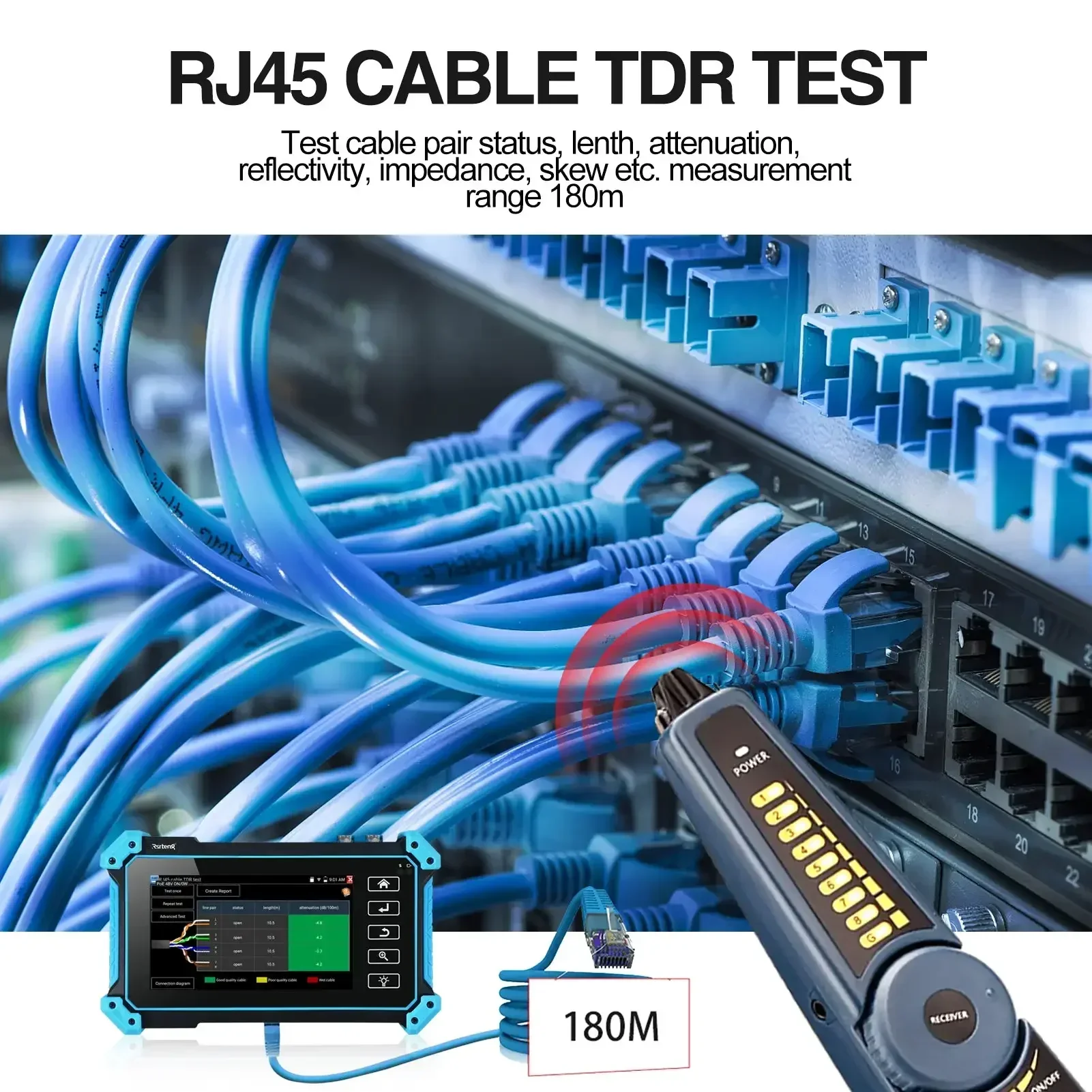IPC-5200/5100 Plus 8MP 4K AHD CVI TVI CVBS IP Camera Test 5.4" IPS Touch Screen