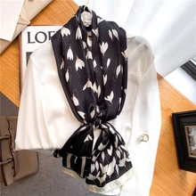 

Floral Print Skinny Scarf for Women Hijab Muslim Headband Wrap Shawls Famele Bandana Neckerchief Hand Bag Wirst Foulard Echarpe