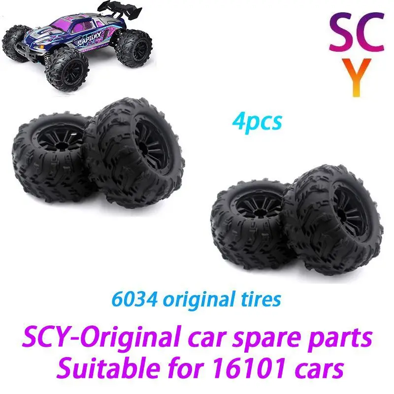 

SCY 16101 1/16 RC Car Original Spare Parts 6034 tire 4pcs Suitable for SCY 16101 16102 16103 Car