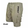 Outdoor Cargo Shorts Male Overalls Elastic Waist Cycling Shorts Multi-pockets Loose Work Shorts Quick Dry Sport Printed Trousers 4
