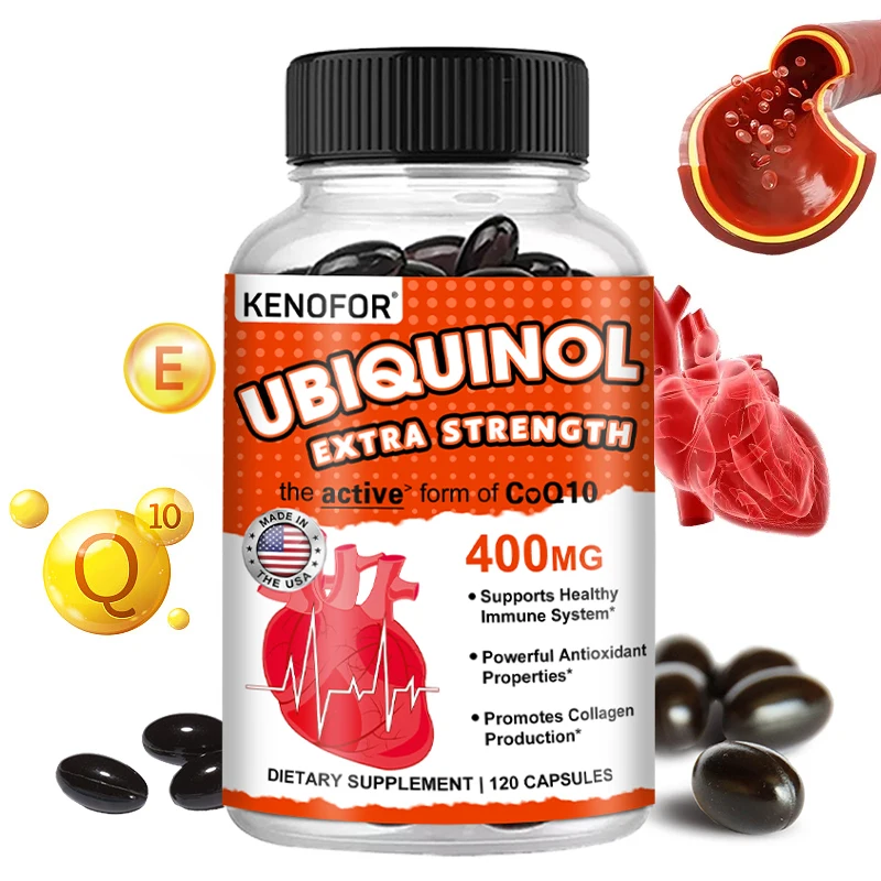 Coq10 capsules Ubiquinone CoQ10 400mg-Supports Heart Health, Provides Energy To Support Joint Health, Super Absorption, Vegetarian Capsules