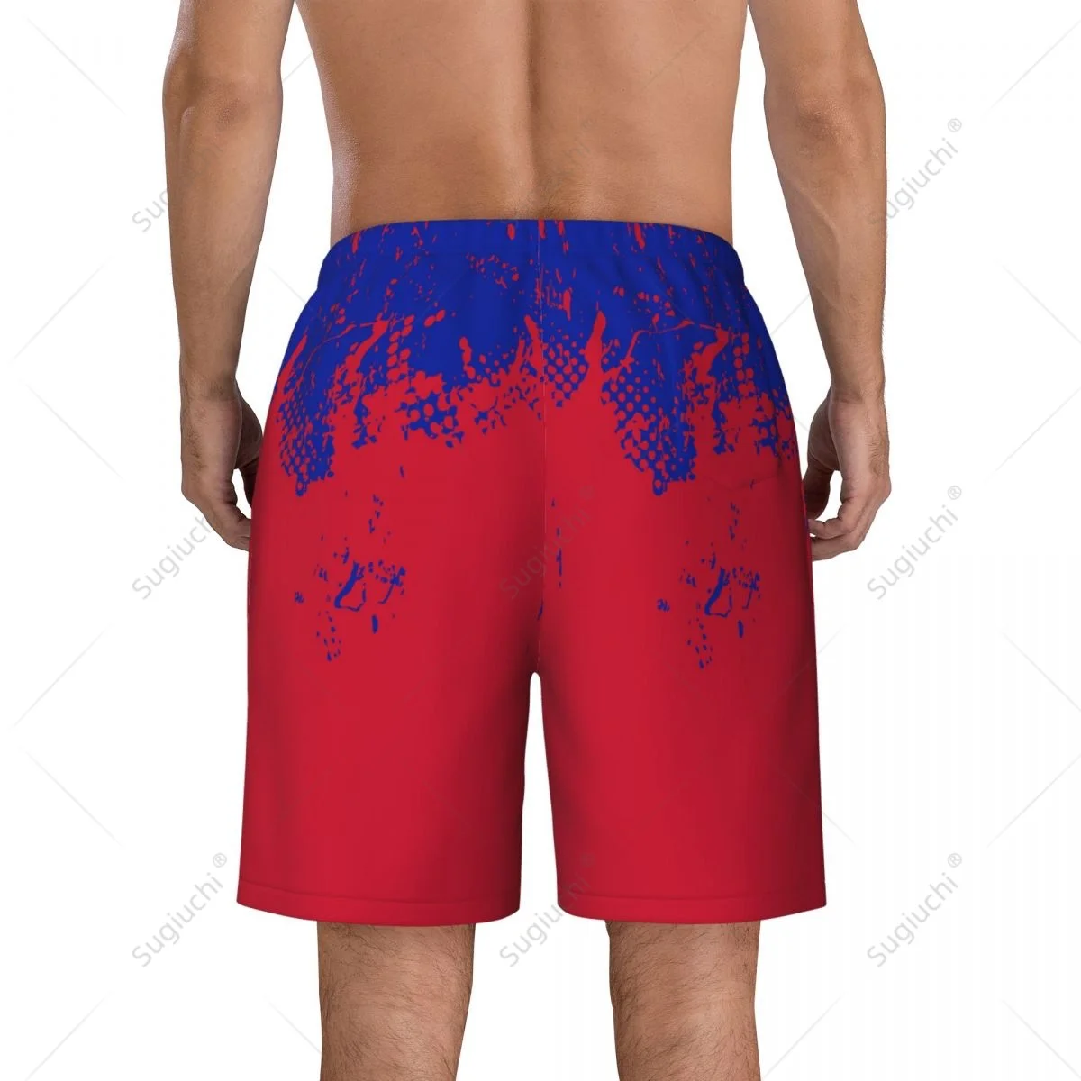 Men's Haiti Flag Beach Pants Board Shorts Surfing Boys Soccer Cycling Swimwear Running Polyester 2