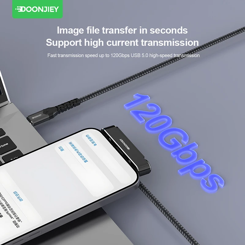 USB5.0 타입 C 폰 스탠드 어댑터 240W 고속 충전 120Gbps 16K 다기능 접이식 컨버터 호환 썬더볼트 5/4