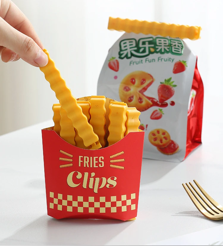 Buy Wholesale China 12 Cute French-fries-shaped Bag Clips To Seal Opened  Food Packages, Fun Bag Clips For Food In A Magnetic Box & Bag Clips To  Seal at USD 0.46