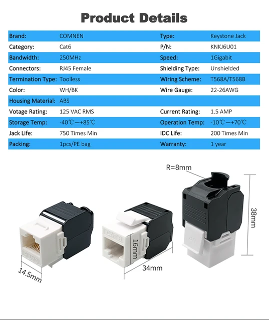 Connettori E Prese RJ45 Cat 6 | RS