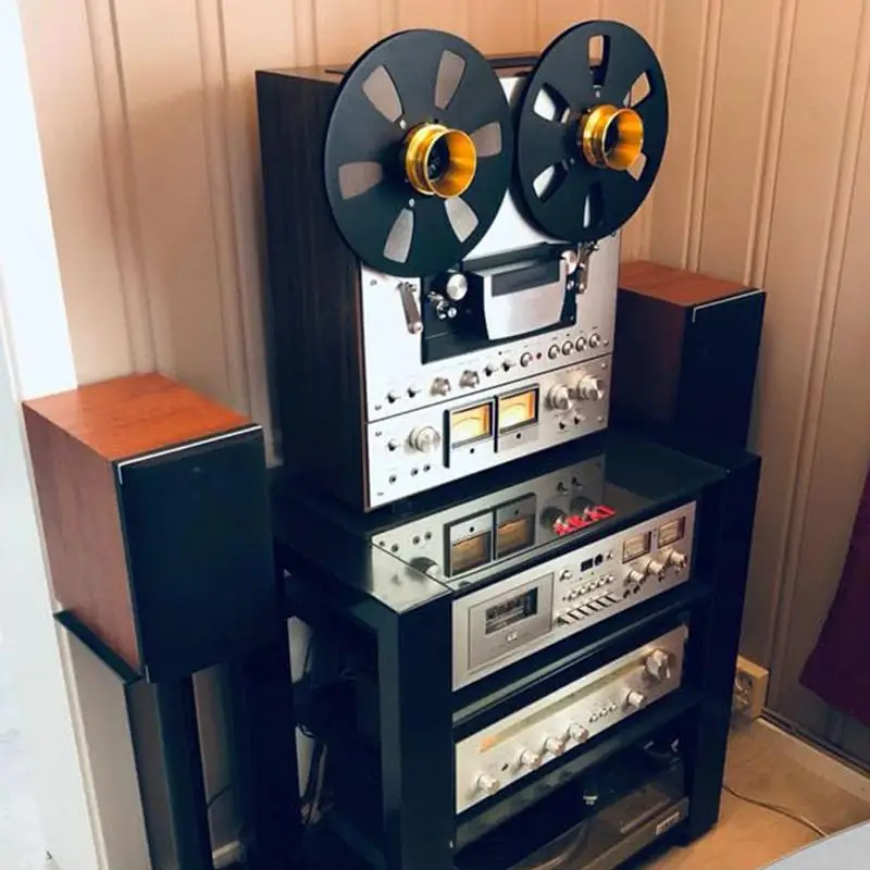 

New 6 Hole Empty Aluminum Disc Blank Tape Reel Bending-resistance 10.5 Inch Studio Master Tape Empty Cassette Player Rack