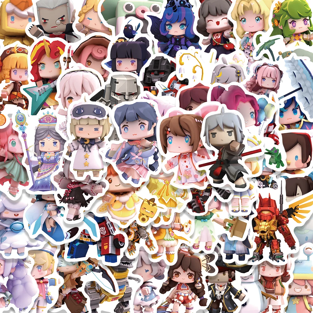 

62pcs Cute Cartoon Game Sticker Retro Aesthetic Coffee Waterproof Laptop Skateboard Gift Wall Decals Stickers Kawaii