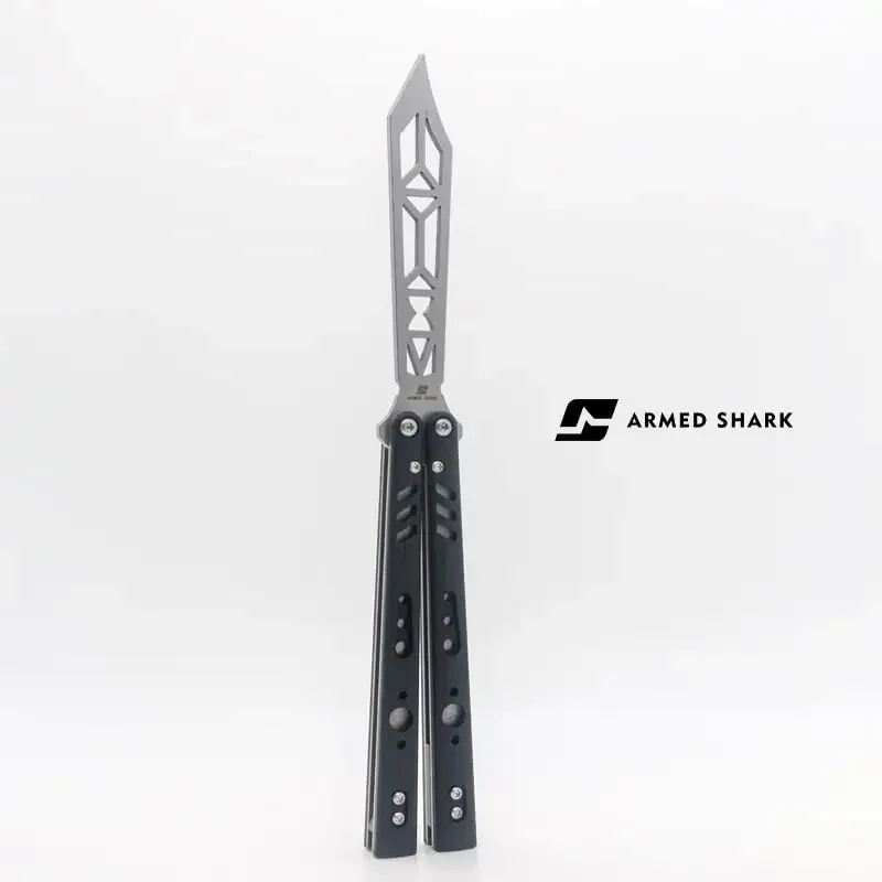 

Боевой тренировочный нож-бабочка Shark BRS Replicant REP Balisong, пластырь G10, лезвие песочных часов с титановой подкладкой и ручкой-сэндвич