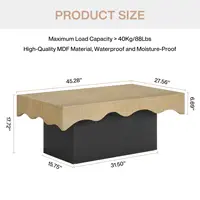 Tribesigns Farmhouse Coffee Tables for Living Room, 45 Inch Rectangular Rustic Classic Cocktail Table, Wooden One Style Fits All 2
