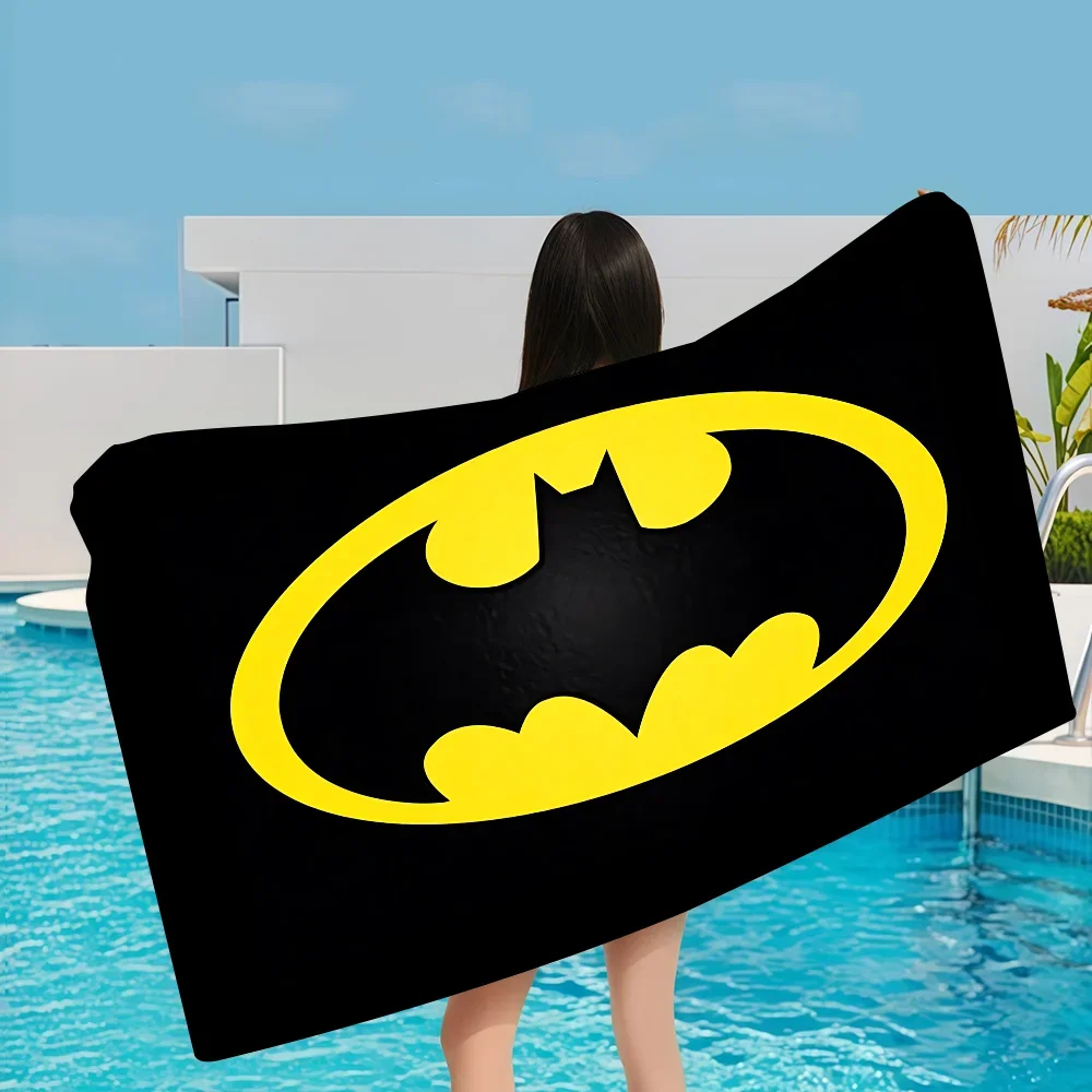 מגבת חוף Veranda B-Batmans קרטון חמודה קיץ ילדים גדולה מגבת בריכה מיקרופייבר סופגנית לשחייה ונסיעות