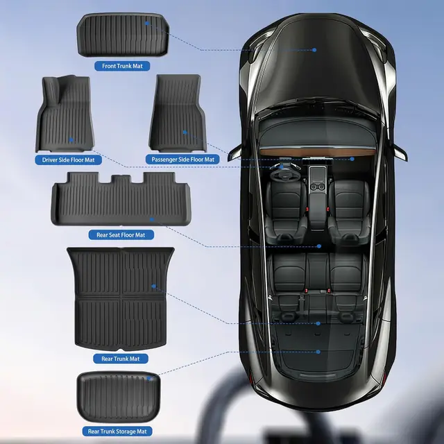 All-Weather Floor Mats for Tesla Model Y/3 2