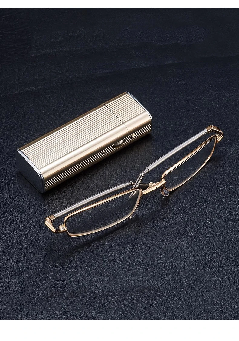 Neue Herren-Lesebrille, modisch, hochauflösend, ultraleicht, praktisch, faltbar, Retro-Vintage-Lesebrille 812 – Detail 4