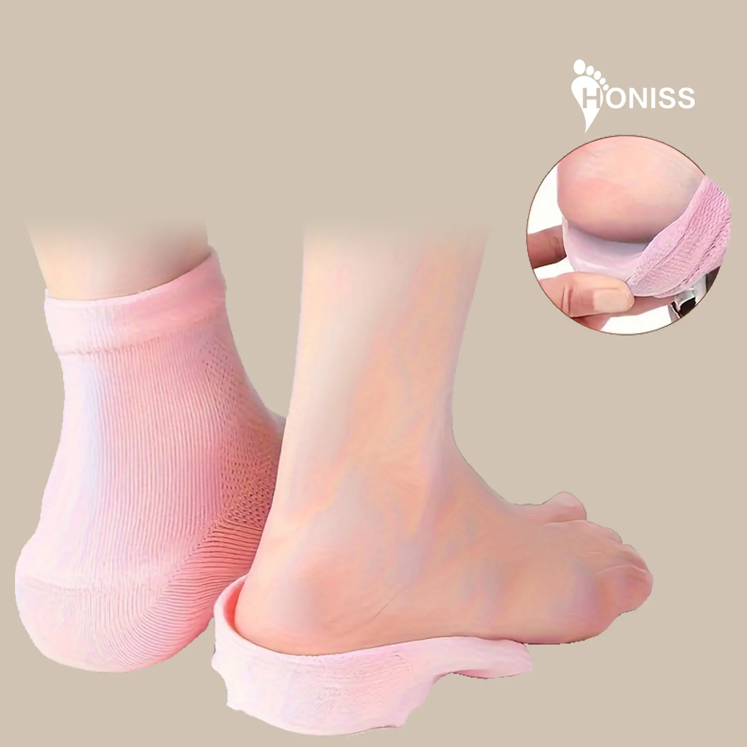 Thickened Rizzsoles Height Max Socks Sports Anti-slip SEBS Shoe Lift 2.5/3.5cm Invisible Heel Lift Women Men - Image 3