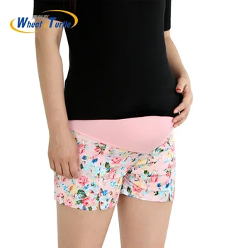 Light Cotton Summer Flower Shorts for Maternity Ultra Thin Hot Mother Pants Pregnant Women Chic Short Trousers of Pregnancy