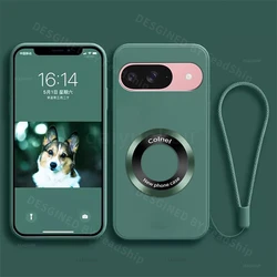Custodia per telefono in silicone morbido con protezione per lo schermo e ricarica wireless magnetica