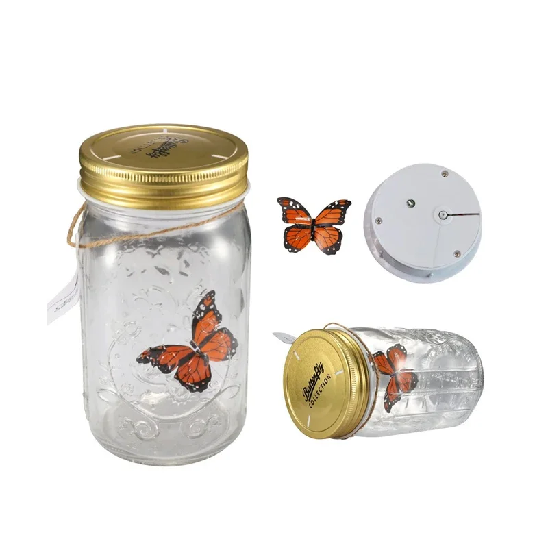 Glass Bottles Mason Jar Butterfly Bottle Creative Gift Butterfly Fly Delicate Ornament Glass Bottle Bedroom Home Decor glass bottles mini glass bottles