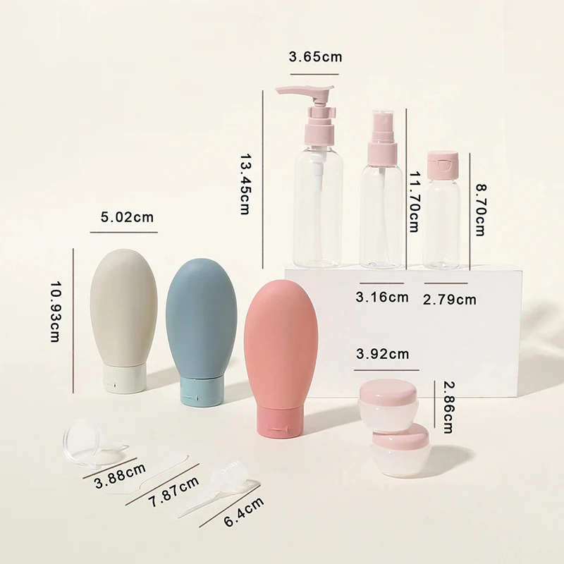 11-Piece Travel Size Toiletry and Skincare Container Set