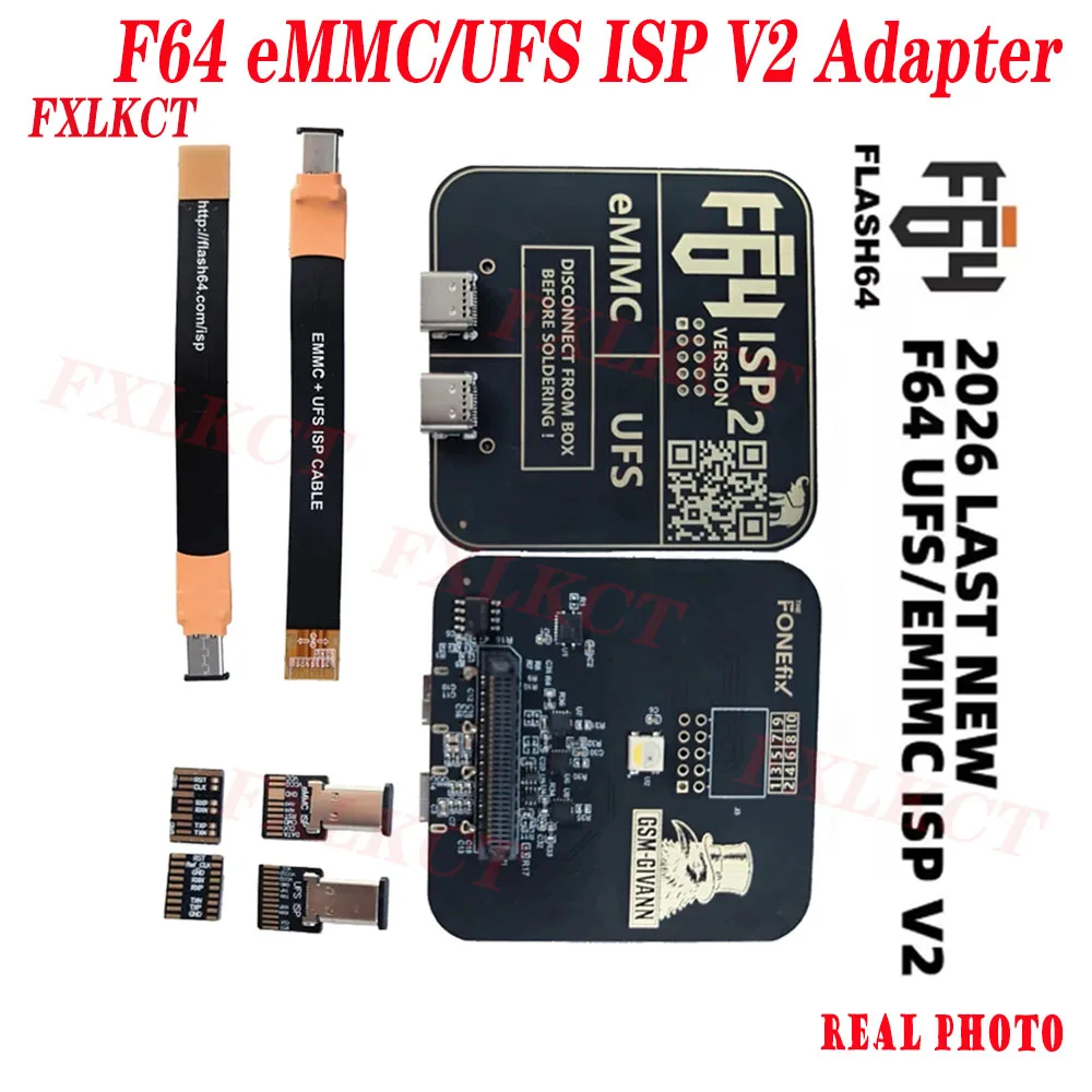 플래시 박스 64 F64 ISP V2 EMMC 플러스 UFS 업데이트 키트 고속 데이터 전송 메모리 업그레이드 도구