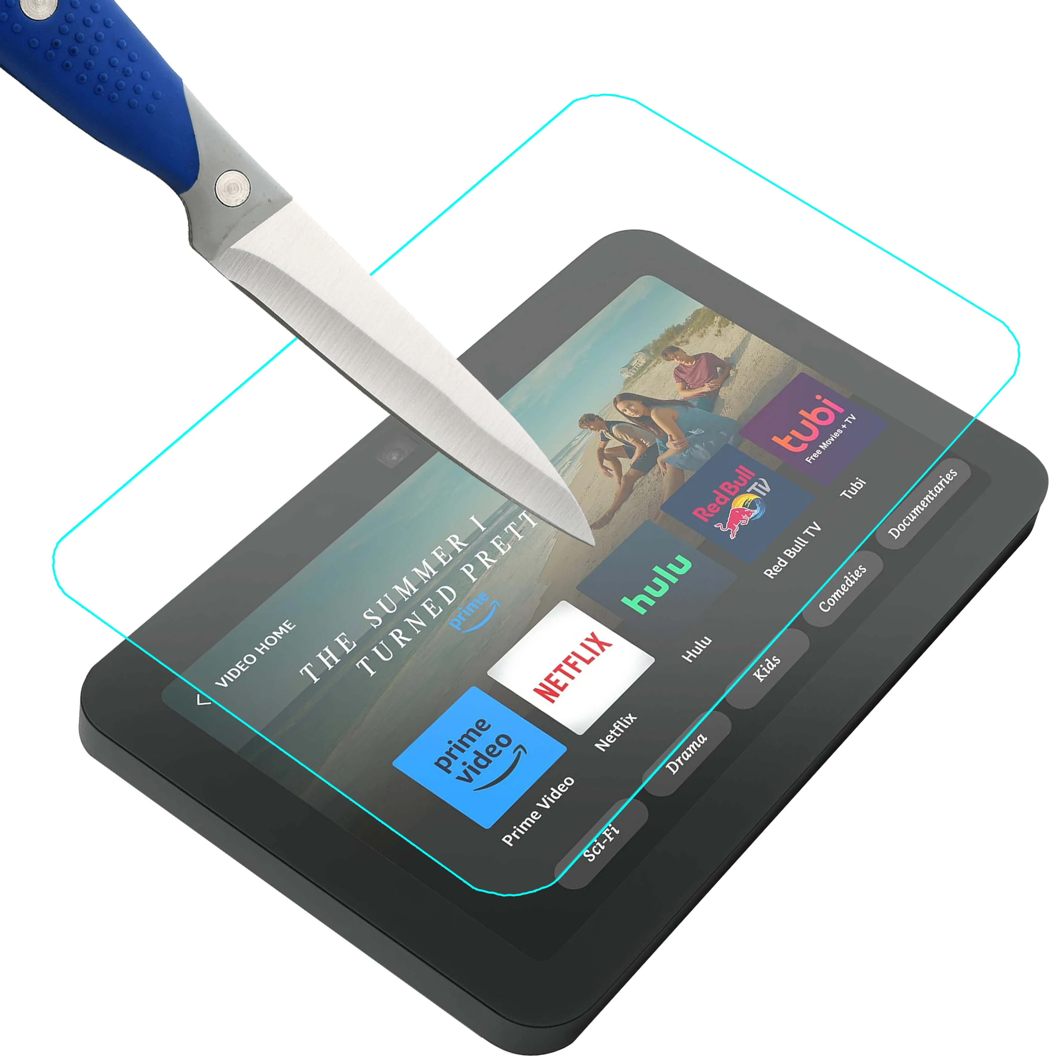 2PCS For Amazon Echo Show 8 3rd Gen 2023 Tempered Glass Screen Protector For Echo Show 8 2nd Gen 9H Anti-Scratch Protective Film 4
