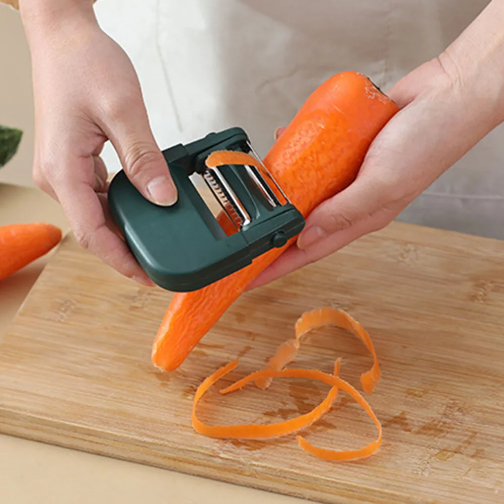 3-in-1 Multifunctional Vegetable Cutter Manual Peeler With Brush Kitchen Gadget