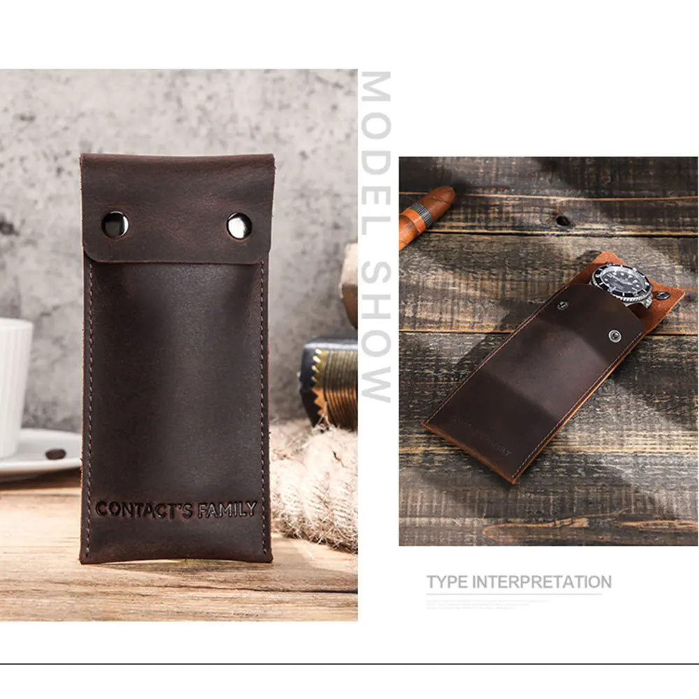 Watch Storage Bag Watch Storage Pouch Vintage Genuine Leather Watch Storage Organizer