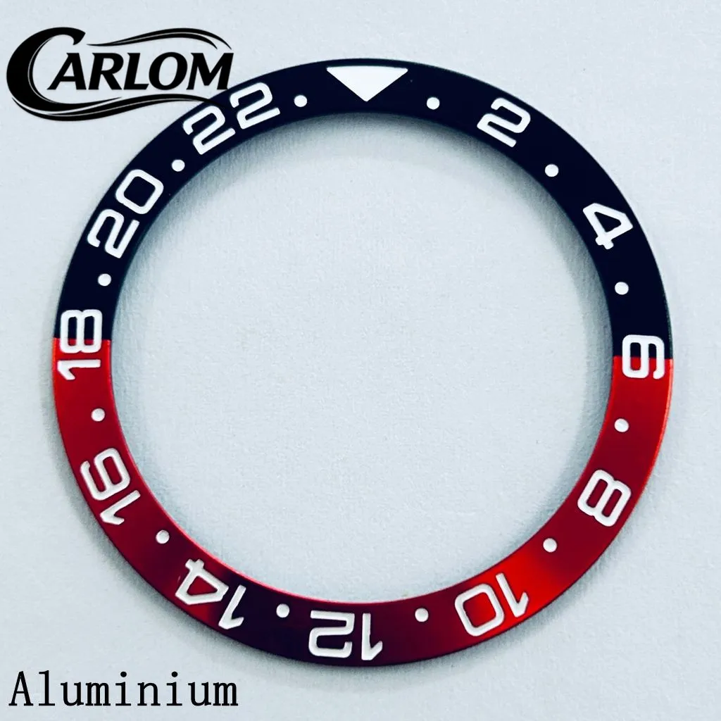 Multicolor GMT Aluminum/Ceramic Sloping Bezel Insert for 40mm Watch Case - Premium Watch Accessory