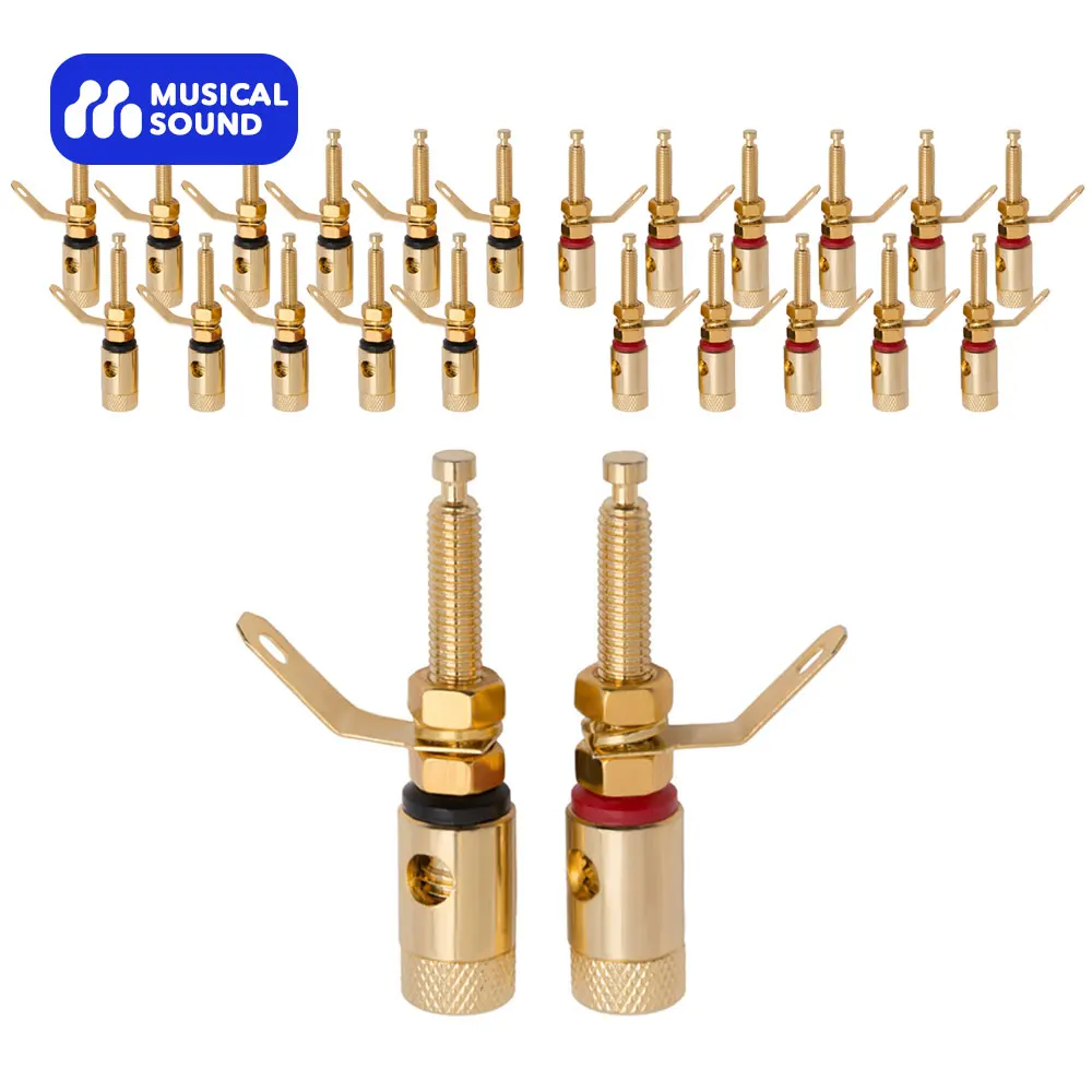 Suono Musicale 24 Pezzi Amplificatore Terminale Altoparlante Binding Post Connettore Presa A Banana Presa A Banana Estesa Ad Alta Corrente Da 4Mm
