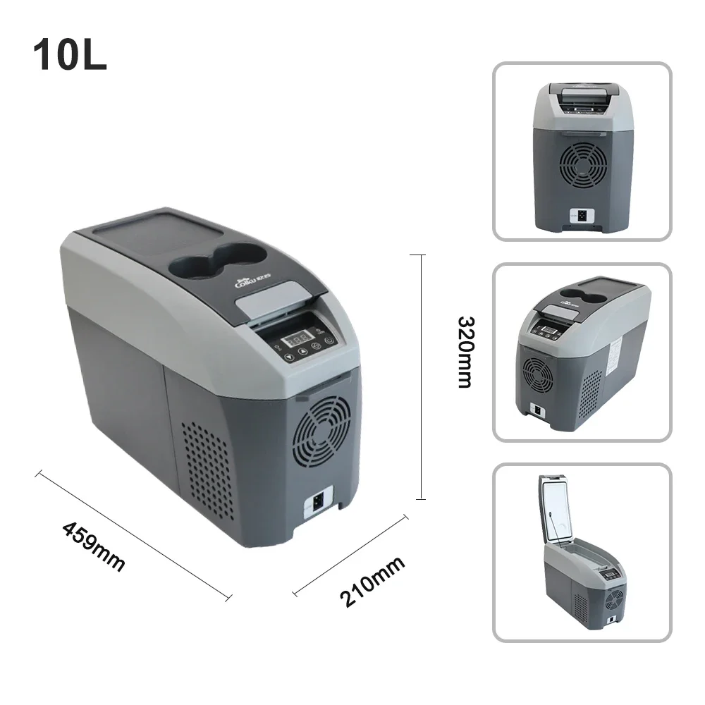 콜쿠 휴대용 12V DC 컴프레서 10L 미니 자동차 냉장고 플라스틱 냉동고 캠핑 야외 카라반 RV용