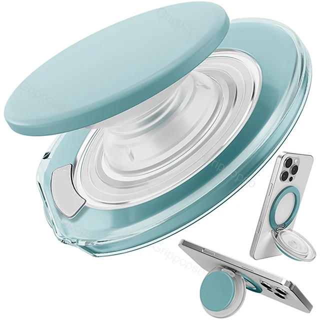 Universal Magnetic Phone Grip and Adjustable Stand - Sleek & Versatile Holder