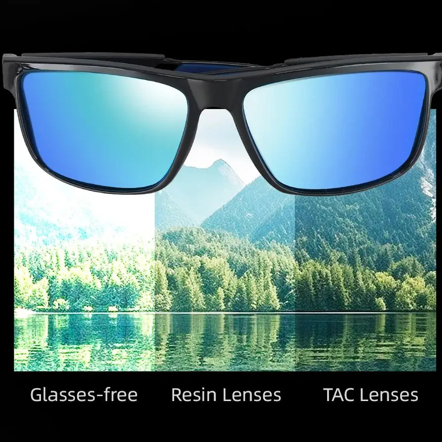 HASIDA Polarizer Anti-Glare Fishing Glasses with Lotus Leaf Coating and Silicone Legs