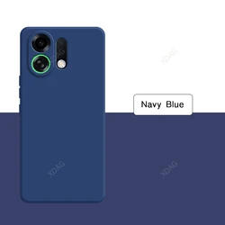 Premium Soft Flocking Silicone Shockproof Case Cover for OPPO K13 Turbo (Navy Blue)