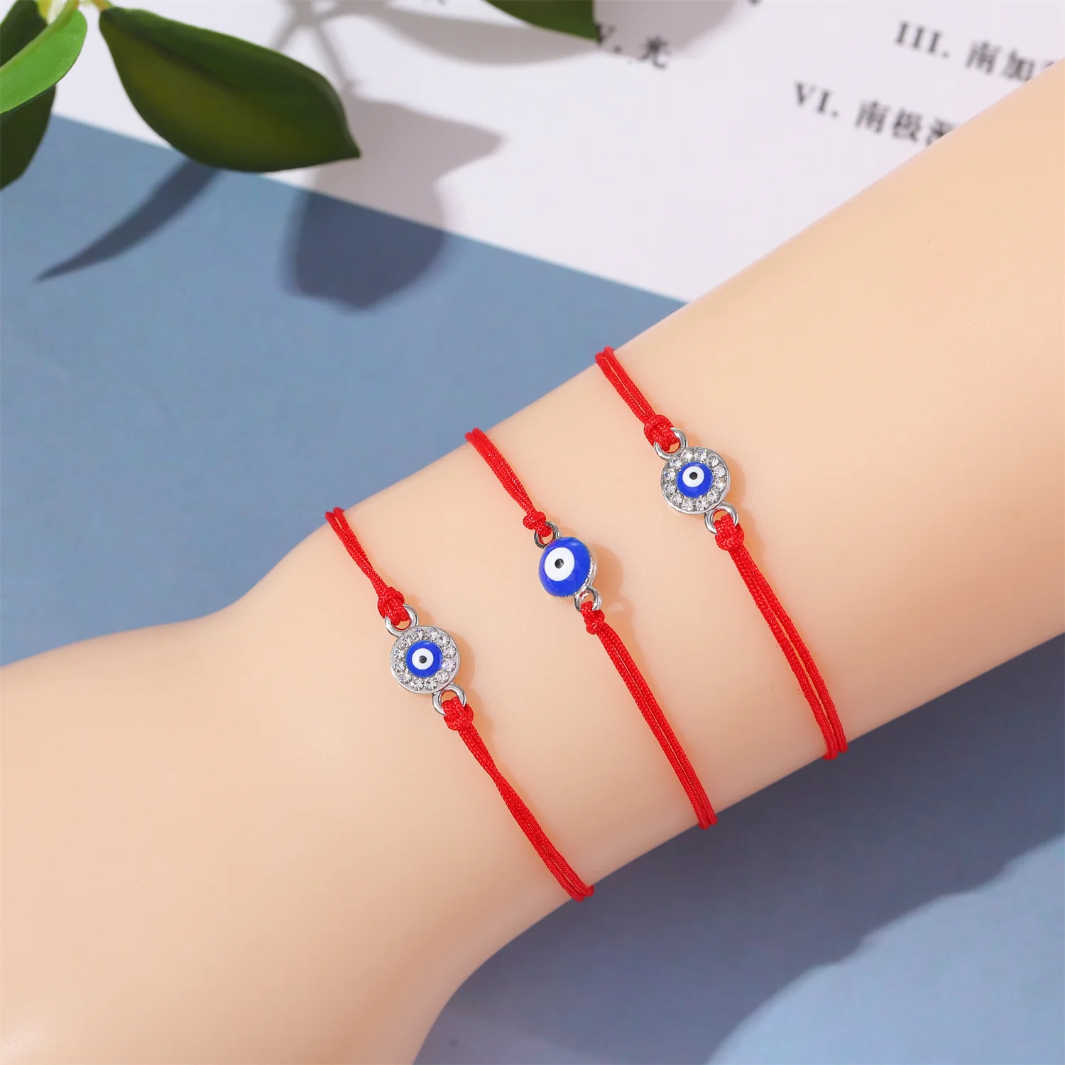 Handmade String Evil Eye Bracelet For Women Men Girls Boys Black Red Thread